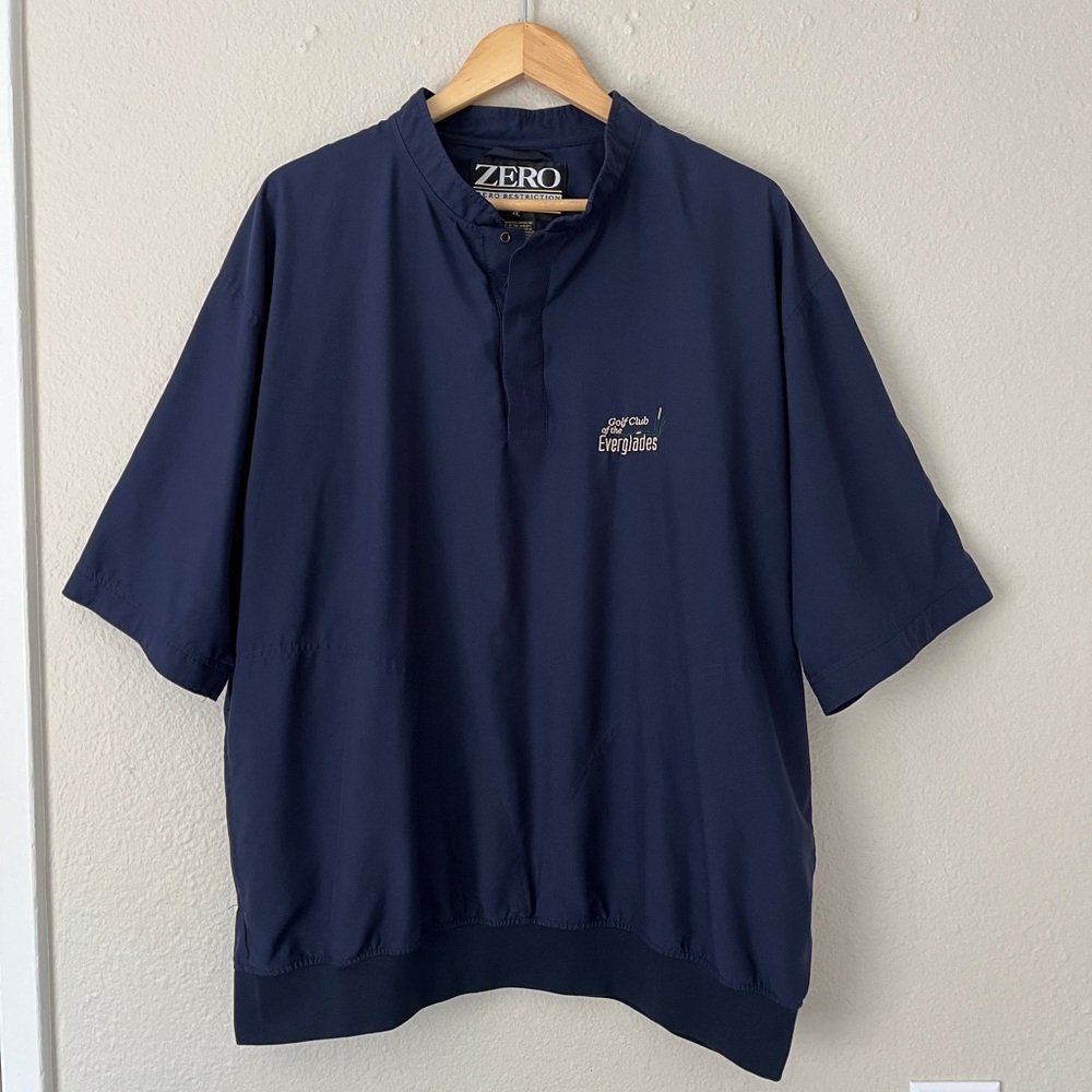 Zero Restrictions Golf Outerwear Polo Short Sleeve Shirt Men XL Blue Everglades